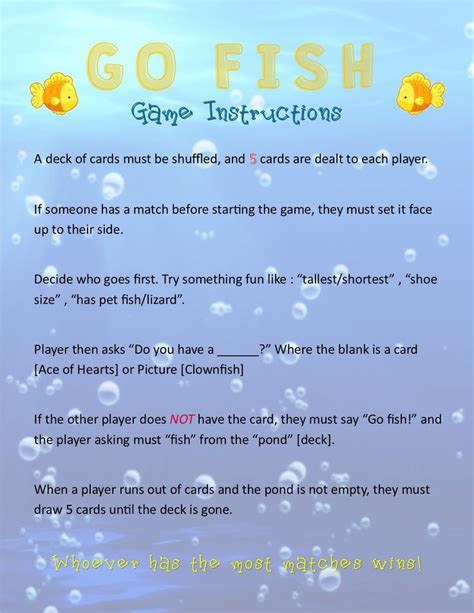 Go Fish Rules .